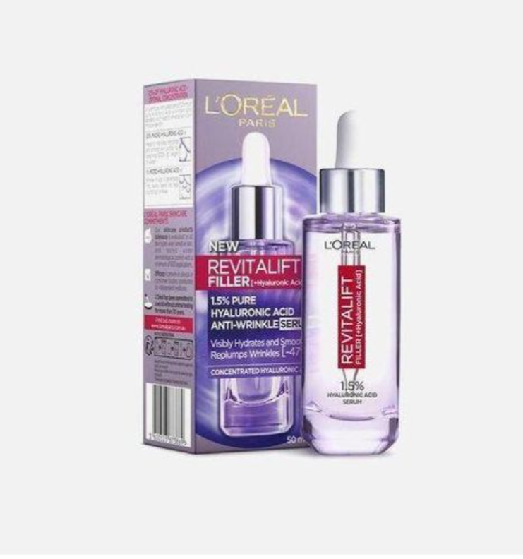 L'Oréal Paris Revitalift Filler 1.5% Pure Hyaluronic Acid Serum, Hydrates, Smooths and Re-plumps Wrinkles - 30ml