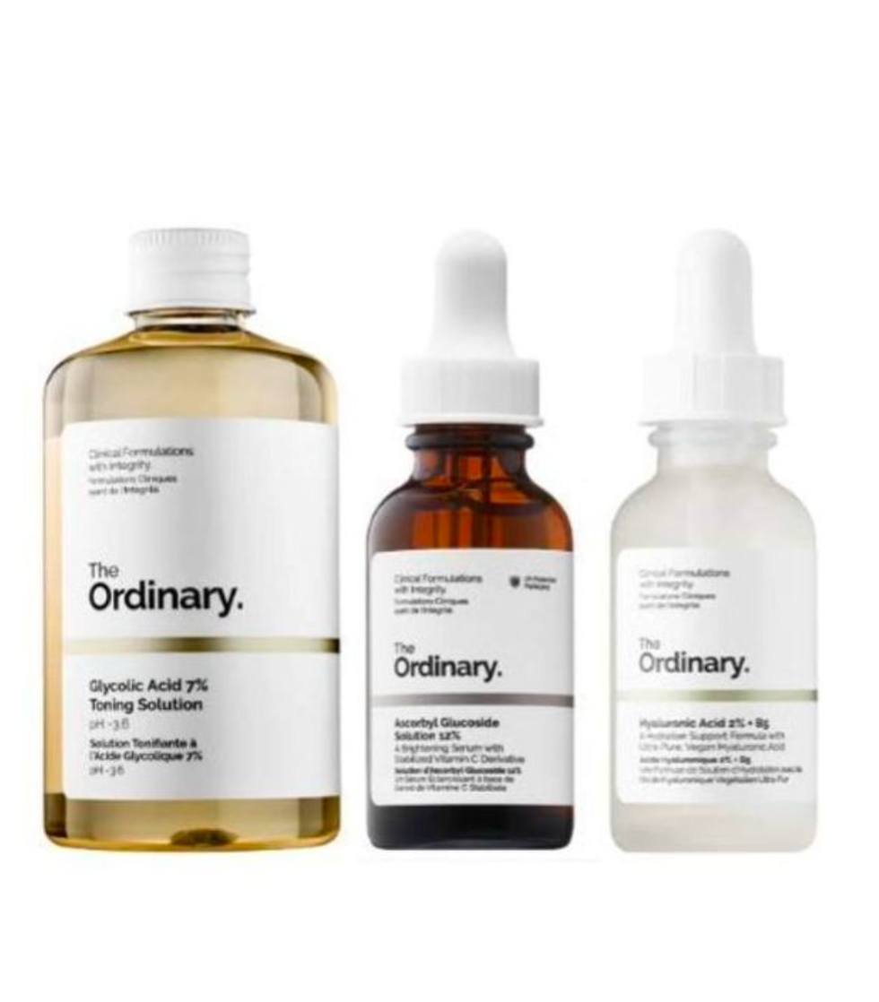 The Ordinary Face Serum Set! Ascorbic Acid 8%+Alpha Arbutin 2%! Hyaluronic Acid 2%+B5! Glycolic Acid 7% Toning Solution! Help Fight Visible Blemishes And Improved Skin Radiance